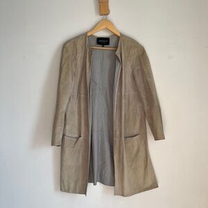 Lafayette 148 Grey/Green Leather Jacket